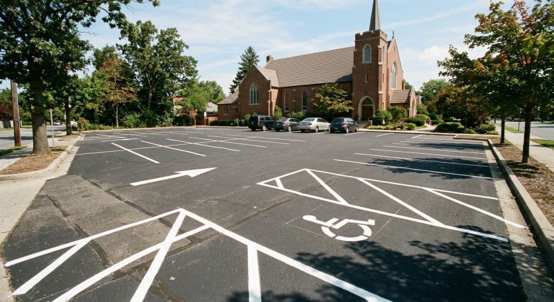 Church Parking Lot Striping in Suwanee, GA