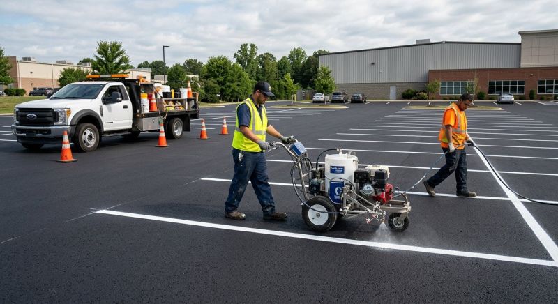 Commercial Asphalt Painting in Roswell, GA