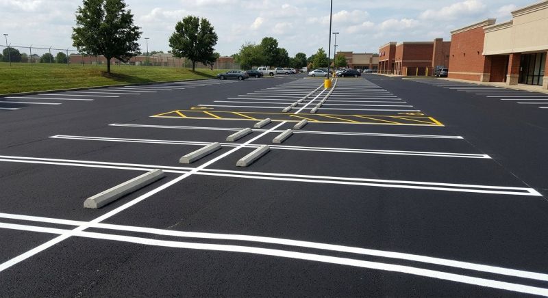 Concrete Parking Lot Striping in Roswell, GA