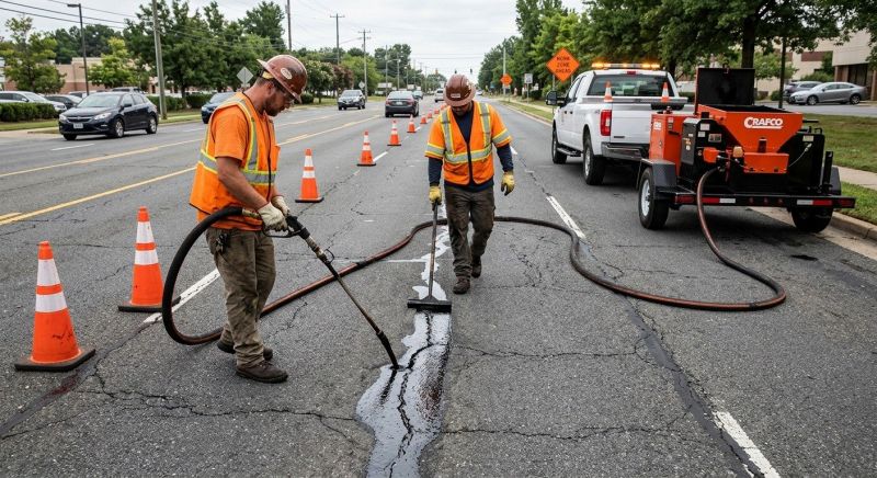 Asphalt Crack Sealing in Miami Dade County, FL