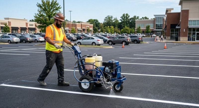 Asphalt Painting in Suwanee, GA