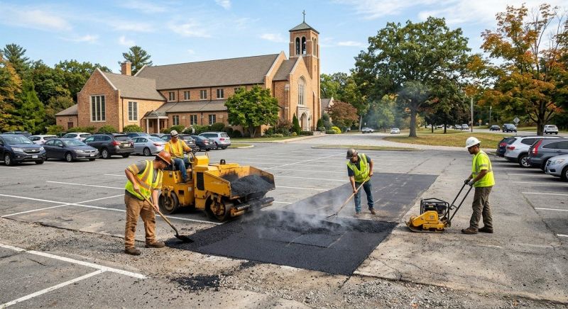 Asphalt Parking Lot Repair in Bluffton, SC