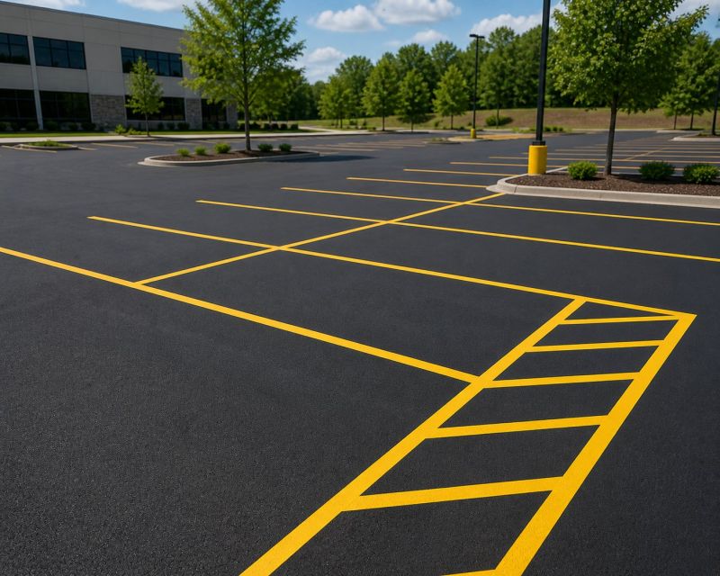 Commercial Asphalt Painting in Roswell, GA