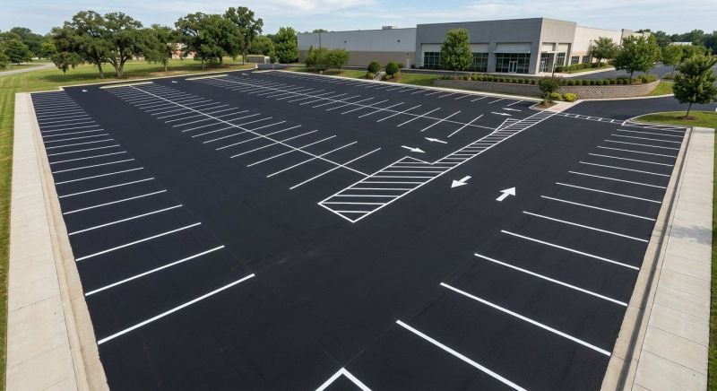 Concrete Parking Lot Striping in Alpharetta, GA